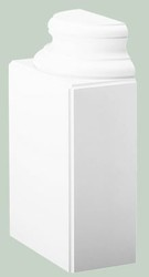 Casa Padrino baroque decorative element pillar pedestal white 35 x 17.5 x H. 57.5 cm - Ornate Wall Decoration - Baroque Decoration