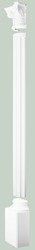 Casa Padrino baroque decorative element pillar pedestal white 35 x 17.5 x H. 57.5 cm - Ornate Wall Decoration - Baroque Decoration