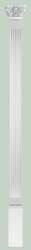 Casa Padrino baroque decorative element pillar headboard white 22.8 x 6.2 x H. 14.9 cm - Wall Decoration in Baroque Style