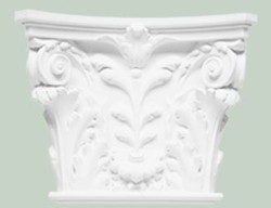 Casa Padrino baroque decorative element pillar headboard white 42.5 x 10.5 x H. 35 cm - Wall Decoration in Baroque Style