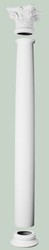 Casa Padrino élément décoratif baroque pilier blanc Ø 22 x H. 202 cm - Pilier Décorative Ronde de Style Baroque
