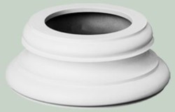 Casa Padrino baroque decorative element pillar white Ø 32 x H. 12.5 cm - Round Deco Pillar Base in Baroque Style