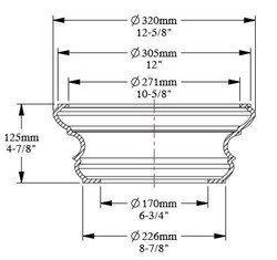 Casa Padrino baroque decorative element pillar white Ø 32 x H. 12.5 cm - Round Deco Pillar Base in Baroque Style
