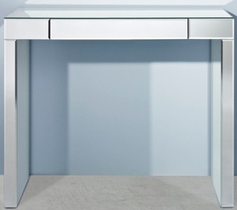 Casa Padrino consola de vidrio espejo de lujo 100 x 30 x A. 83 cm - Mesa consola con cajón - Muebles de Lujo