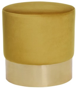 Casa Padrino Sgabello di Lusso Ø 40 x A. 42 cm - Diversi Colori - Sgabello Rotondo in Velluto - Collezione di Lusso