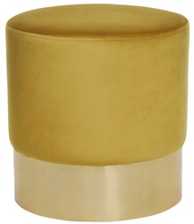 Casa Padrino Luxus Samt Sitzhocker Rosalie XS Gold / Gold