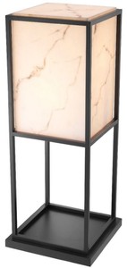 Casa Padrino Luxus Stehleuchte Barret Schwarz / Alabaster