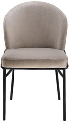 Casa Padrino Luxus Esszimmerstühle Eszimmerstuhl Set Willis Greige / Schwarz