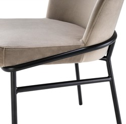 Casa Padrino Luxus Esszimmerstühle Eszimmerstuhl Set Willis Greige / Schwarz