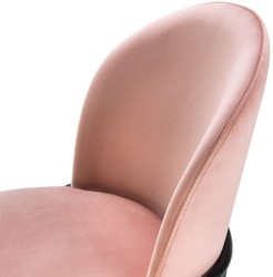 Casa Padrino sedie da pranzo di lusso rosa / nero 49 x 56 x A. 82 cm - Sedie da cucina con velluto pregiato - Set da Pranzo