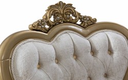 Casa Padrino luxury baroque armchair blue / white / gold 89 x 94 x H. 122 cm - Living room furniture in baroque style - Noble & Ornate