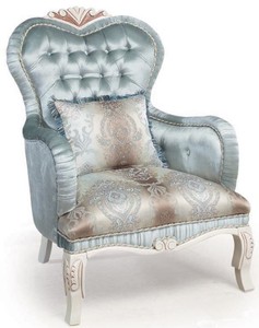 Casa Padrino fauteuil de salon baroque de luxe avec coussin décoratif turquoise / crème / bronze 72 x 76 x H. 110 cm - Meubles de Salon de Style Baroque