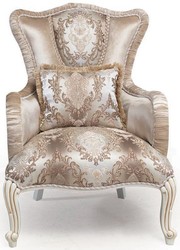 Casa Padrino luxury baroque living room set beige / white / gold - 2 Sofas & 2 Armchairs & 1 Side Table - Ornate Living Room Furniture in Baroque Style