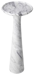 Casa Padrino Luxus Carrara Marmor Beistelltisch Pompano High Weiß