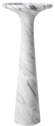 Casa Padrino Luxus Carrara Marmor Beistelltisch Pompano High Weiß