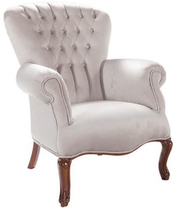 Casa Padrino luxury baroque living room armchair light gray / brown 78 x 75 x H. 101 cm - Baroque Furniture