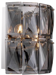 Casa Padrino lampada da parete di lusso in cristallo grigio / argento 31 x 18 x A. 31 cm - Collezione di Lusso