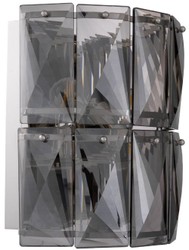 Casa Padrino lámpara de pared de cristal de lujo gris / plata 31 x 18 x A. 31 cm - Colección de Lujo