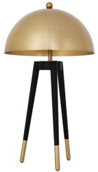 Casa Padrino Luxus Dreibein Tischleuchte Coyote Gold / Schwarz
