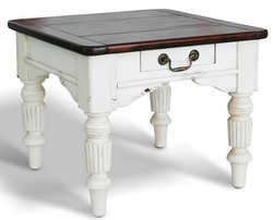 Casa Padrino tavolo da salotto in stile country 60 x 60 x A. 45 cm - Diversi Colori - Tavolino in legno massello con cassetto - Mobili per Soggiorno