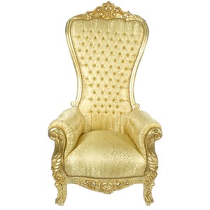 Casa Padrino Baroque Throne Armchair Majestic Gold Pattern / Gold - Giant Armchair -Thron Chair Tron Casa Padrino Baroque Throne Armchair Majestic Gold Pattern / Gold - Giant Armchair -Thron Chair Tron