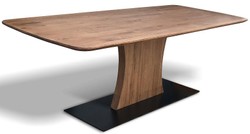 Casa Padrino table à manger de luxe en bois de chêne avec base en métal - Différentes Couleurs et Tailles - Table de cuisine rustique en bois massif - Meubles de Salle à Manger
