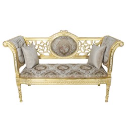 Casa Padrino Barock Sitzbank Bank Grau Creme Gold Barockmöbel Barockbank Luxus Baroque Bench Furniture Interior White Grey Cream Gray Wood Holz Casa Padrino Barock Sitzbank Bank Grau Creme Gold Barockmöbel Barockbank Luxus Baroque Bench Furniture Interior White Grey Cream Gray Wood Holz