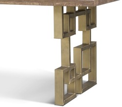 Casa Padrino designer solid wood dining table with rustic oak table top and steel legs - Different Colors & Sizes - Dining Table