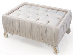 Casa Padrino table d'appoint baroque de luxe rose clair / blanc / or 91 x 63 x H. 42 cm - Meubles de Salon