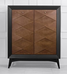 Casa Padrino luxury neoclassical chest of drawers black / brown 120 x H143 cm - sideboard art deco furniture