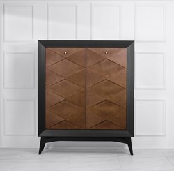 Casa Padrino luxury neoclassical chest of drawers black / brown 120 x H143 cm - sideboard art deco furniture