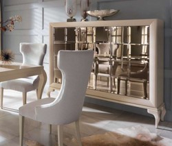 Commode néoclassique de luxe Casa Padrino miroir blanc / or 179 x H147 cm - Meuble art déco buffet