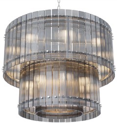 Casa Padrino luxury chandelier gray / silver Ø 93 x H. 70 cm - Round Hotel & Restaurant Chandelier - Luxury Quality
