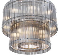 Casa Padrino luxury chandelier gray / silver Ø 93 x H. 70 cm - Round Hotel & Restaurant Chandelier - Luxury Quality