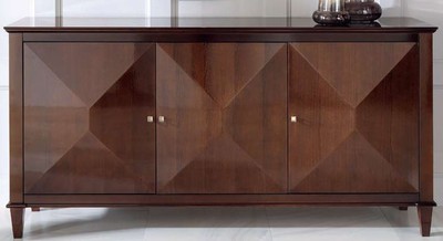 Casa Padrino Luxus Neoklassik Sideboard Schrank Wohnzimmerschrank Elia mit 3 Türen Braun