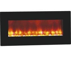 Casa Padrino luxury LED wall wall black 98 x 45 cm - chimenea eléctrica de pared