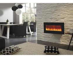 Casa Padrino luxury LED wall wall black 98 x 45 cm - chimenea eléctrica de pared
