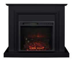 Casa Padrino electric fireplace black antique style baroque art nouveau 110 x 34 x H 95 cm - electric fireplace - living room fireplace