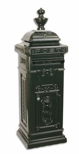 Cassetta delle lettere in stile liberty Casa Padrino Verde scuro - Cassetta delle lettere antica in stile inglese - Nostalgia