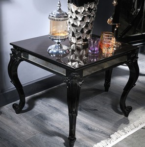 Casa Padrino Luxus Barock Beistelltisch Armoni Schwarz / Braun