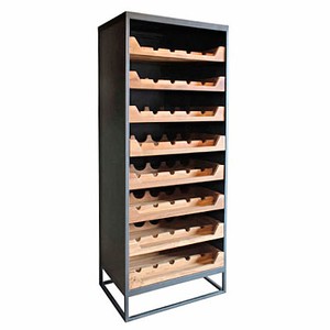Casa Padrino industrial look wine cabinet 67x45x183cm metal / wood - wine rack Casa Padrino industrial look wine cabinet 67x45x183cm metal / wood - wine rack
