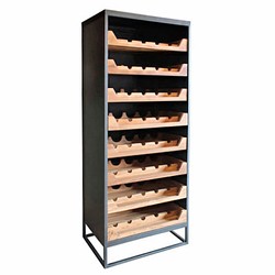 Casa Padrino industrial look wine cabinet 67x45x183cm metal / wood - wine rack Casa Padrino industrial look wine cabinet 67x45x183cm metal / wood - wine rack