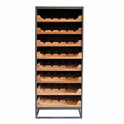 Casa Padrino industrial look wine cabinet 67x45x183cm metal / wood - wine rack Casa Padrino industrial look wine cabinet 67x45x183cm metal / wood - wine rack