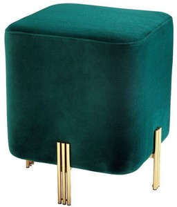 Casa Padrino sgabello di lusso 40 x 40 x A. 45 cm - Vari Colori - Sgabello in Velluto Nobile - Mobili di Lusso