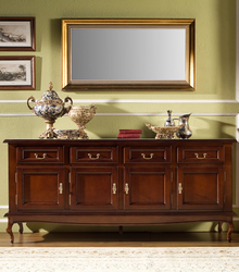 Casa Padrino luxury baroque chest of drawers with 4 doors and 4 drawers 200 x 50 x H 90 cm - sideboard furniture interior