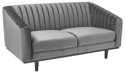 Casa Padrino Luxus Sofa 150 x 85 x H. 78 cm - Wohnzimmer Sofa mit edlem Samtstoff - Wohnzimmer Möbel