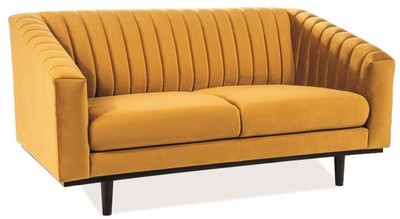 Casa Padrino Luxus Sofa 150 x 85 x H. 78 cm - Wohnzimmer Sofa mit edlem Samtstoff - Wohnzimmer Möbel