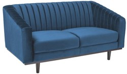 Casa Padrino sofá de lujo 150 x 85 x A. 78 cm - Sofá de sala con tela de terciopelo fino - Muebles de Sala