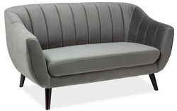 Casa Padrino Luxus Samt Sofa Elite Grau / Schwarz