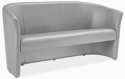 Casa Padrino Designer Kunstleder Wohnzimmer Sofa TM-3 Grau